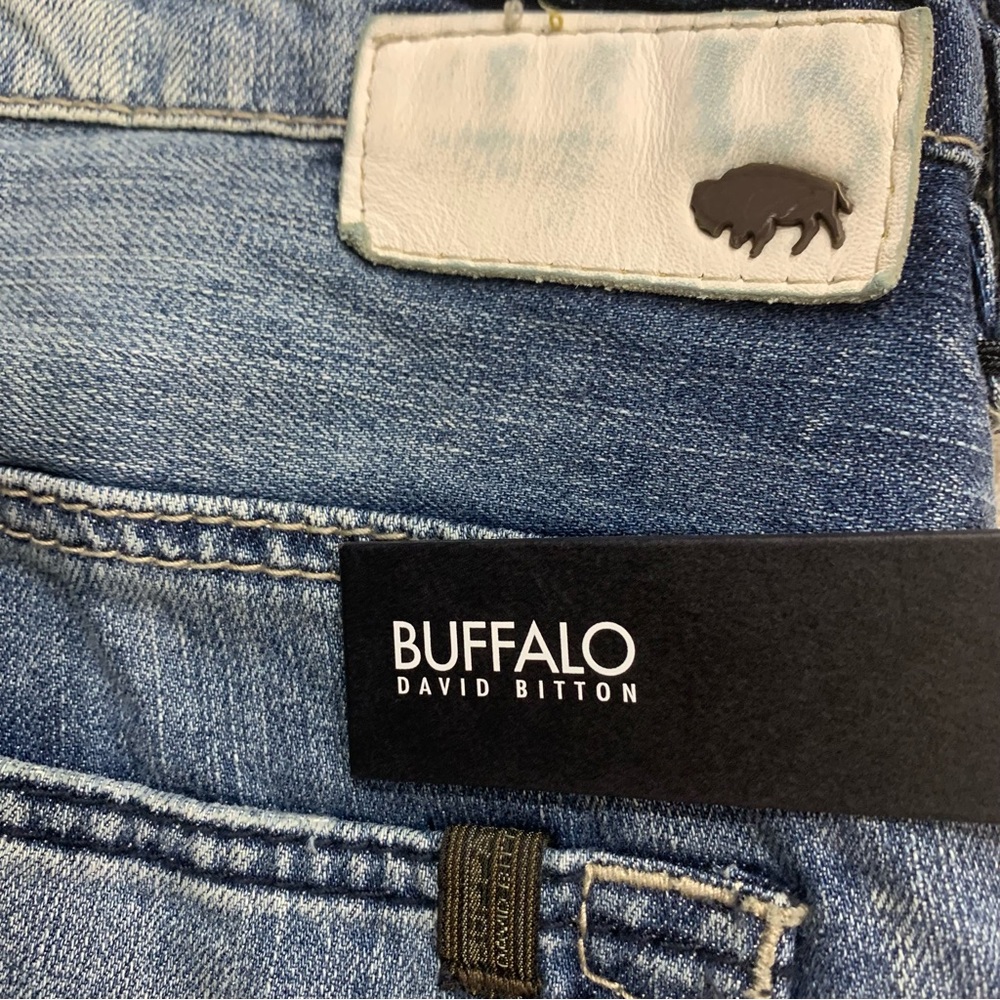 Buffalo David Bitton Six low rise slim straight leg blue jeans NWT 38X30 - Picture 2 of 11
